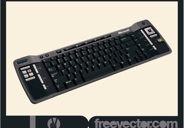 Black PC Keyboard - бесплатный vector #152171