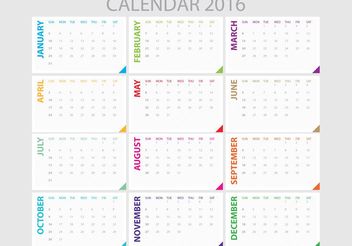 Daily Planner 2016 - vector gratuit #152311 
