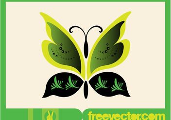 Green Vector Butterfly - Free vector #153181