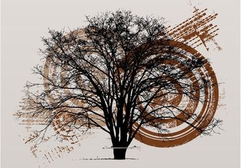 Grunge Tree Layout - vector gratuit #153211 