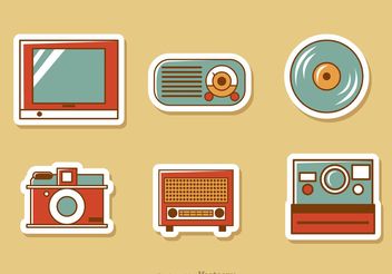 Retro Style Media Vector Pack 3 - Free vector #153881
