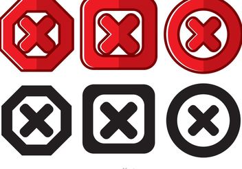 Cancelled Icon Vectors - Free vector #154011