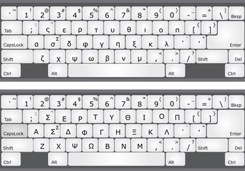 Greek Alphabet Keyboard Vectors - vector #154041 gratis