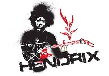 Jimmy Hendrix Vector Fire - Free vector #155941