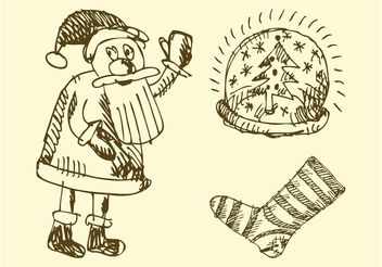 Christmas Doodles Vector - Kostenloses vector #156561