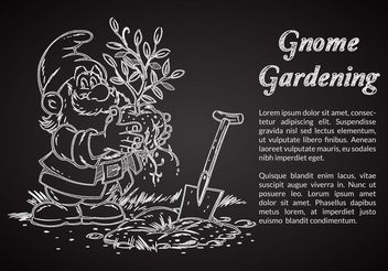 Free Chalk Drawn Gnome Vector Illustration - vector gratuit #156761 