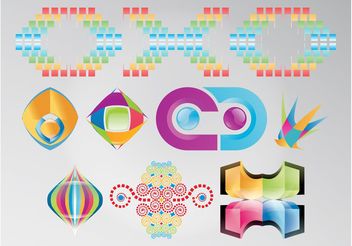 Rainbow Colored Logos - vector #159081 gratis