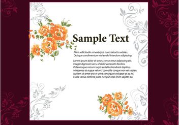 Floral Frame Vector - Free vector #159241