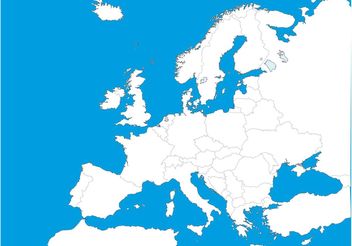 Map Of Europe Template - vector gratuit #159601 