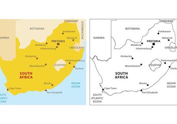 South Africa Vector Map - Kostenloses vector #159631