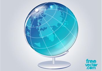 3D Globe Vector - vector gratuit #159641 