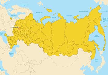 Russia Map Vector - бесплатный vector #159651