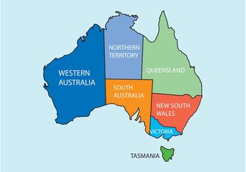 Australia Map - Kostenloses vector #159661