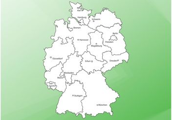Map Of Germany - vector #159701 gratis