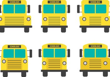 Front View School Bus Vectors - Kostenloses vector #161401