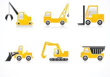 Free Construction Vehicles Vector Icons - бесплатный vector #161511