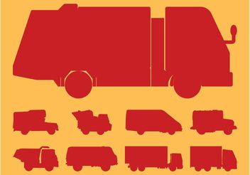 Truck Silhouettes Set - Free vector #161821