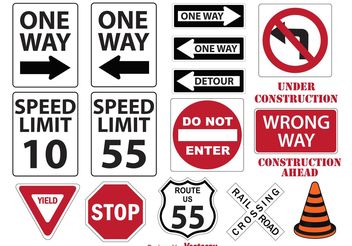 Miscellaneous Street Signs - Free vector #161981