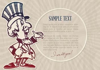 Free Vector Cartoon Uncle Sam - бесплатный vector #162521