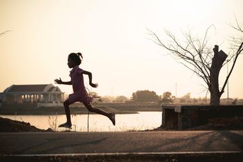 Girl running in park - Free image #186091