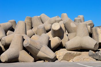 Concrete breakwaters, island of Crete - image gratuit #186241 