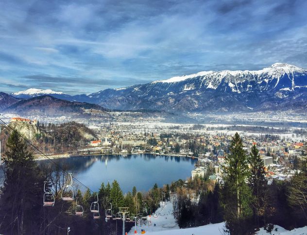 Bled Lake and mountains, Slovenia - Free image #186821