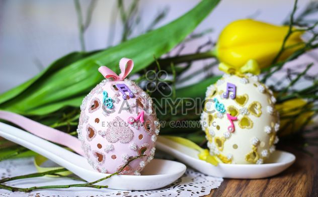 Easter eggs in spoons - бесплатный image #187601
