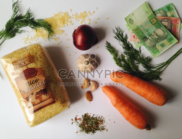 fresh vegetables and rice - image gratuit #198821 