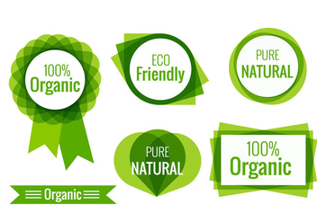 Eco friendly labels - vector gratuit #200891 