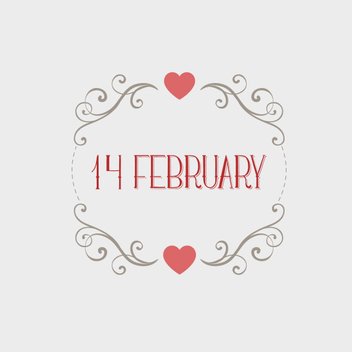 Cute Valentine’s Day Label - Kostenloses vector #202051