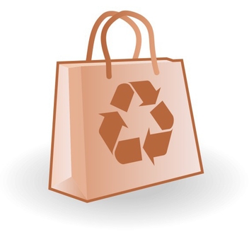 Free Vector Paper Bag with Recycle Logo - Kostenloses vector #202671