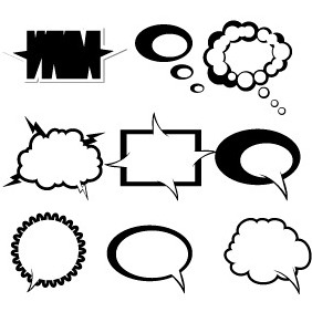 Abstract Chat Bubbles 1 - Free vector #204051