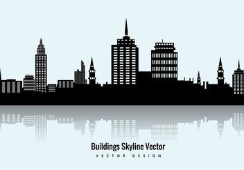 Buildings Skyline Vector - vector #205111 gratis