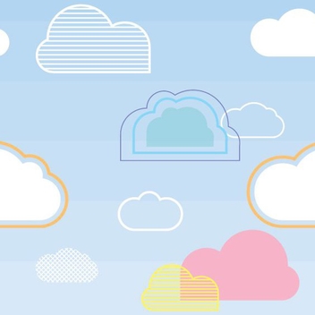 Seamless Cloud Pattern - vector gratuit #205691 