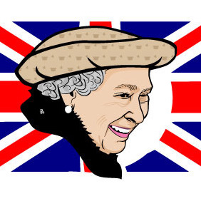 Queen Elizabeth II Vector Portrait - Free vector #206611