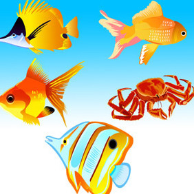 Free Vector Fish Icons - vector gratuit #206971 