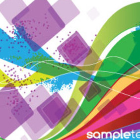 Colored Abstract Lines In Squars Background - Free vector #207231
