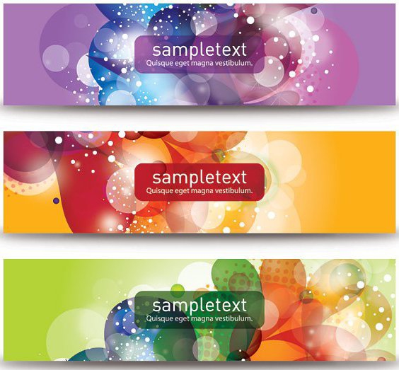 Beautiful Vector Banners - Free vector #208881