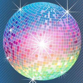 Colourful Disco Ball - Kostenloses vector #209511