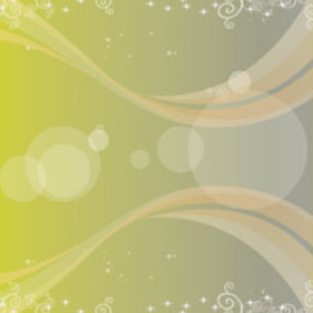 Swirls Stars In Transparent Green Vector - vector gratuit #209741 