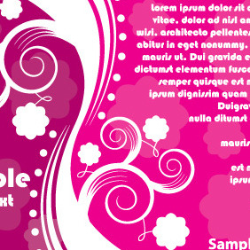 Pink Swirls Abstract Card - vector gratuit #209781 