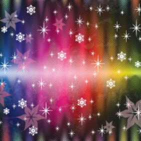 Colored Lines Snowy Stars Free Art Vector - vector #210631 gratis