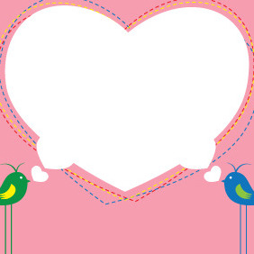 Valentines Day Heart Banner - vector gratuit #211051 