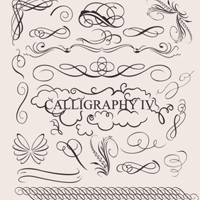 Caligraphy Design Elements - Free vector #211561