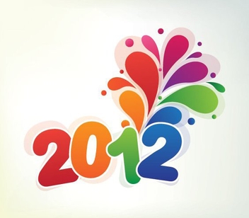 Colorful New 2012 - vector gratuit #211631 