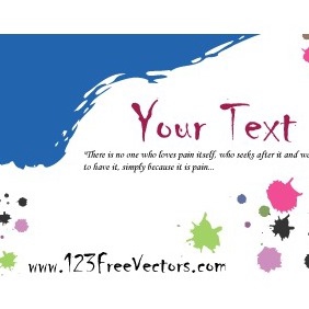 Colorful Paint Stains Greeting Card - Free vector #211831