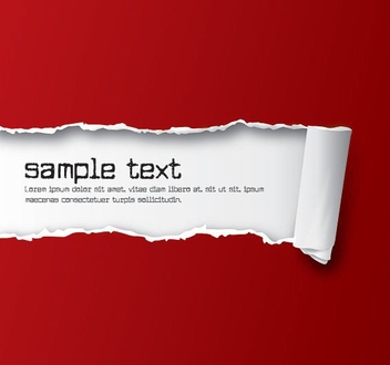 Ripped Paper Red - vector gratuit #212901 