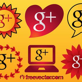 Google Plus Icons - vector #214271 gratis
