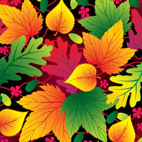 Colorful Leaf Background - Kostenloses vector #214331