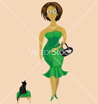 Free lady in spectacles vector - vector gratuit #214581 